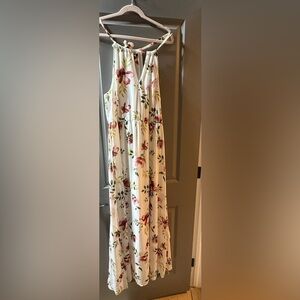 Torrid Floral Maxi Dress with Pink and Green Accents